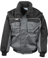 Result Work-Guard Zip Sleeve Heavy-duty Pilot Jacket - Grey/Black