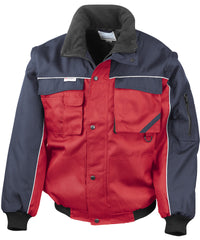 Result Work-Guard Zip Sleeve Heavy-duty Pilot Jacket - Red/Navy