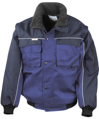 Result Work-Guard Zip Sleeve Heavy-duty Pilot Jacket - Royal/Navy