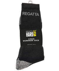 Regatta 3-pack Work Socks - Black