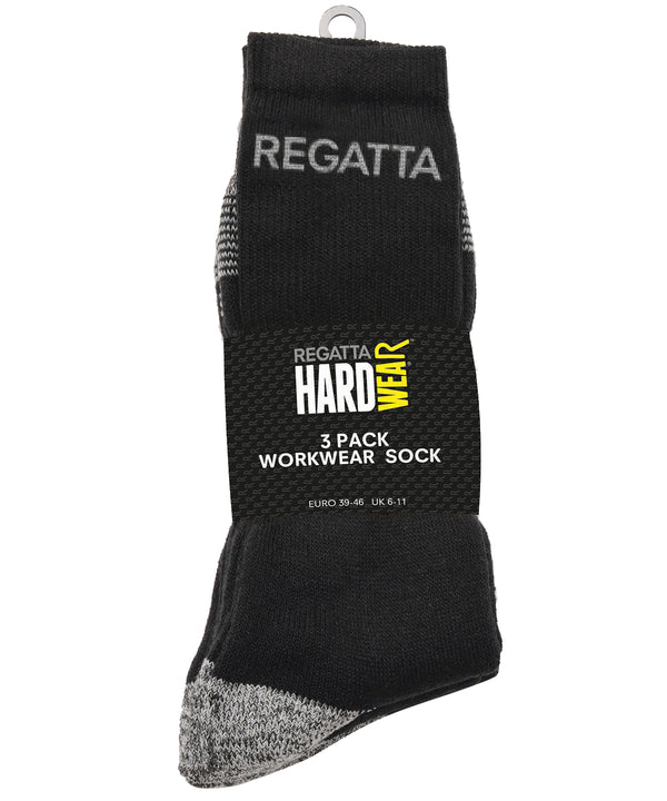 Regatta 3-pack Work Socks - Black