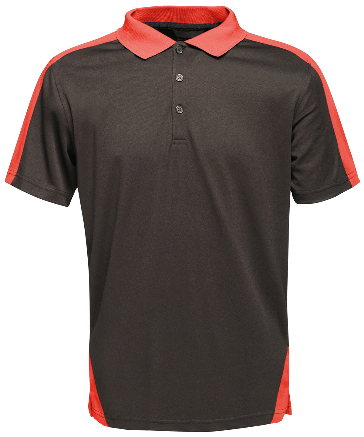 Regatta Contrast Wicking Polo - Black/Classic Red