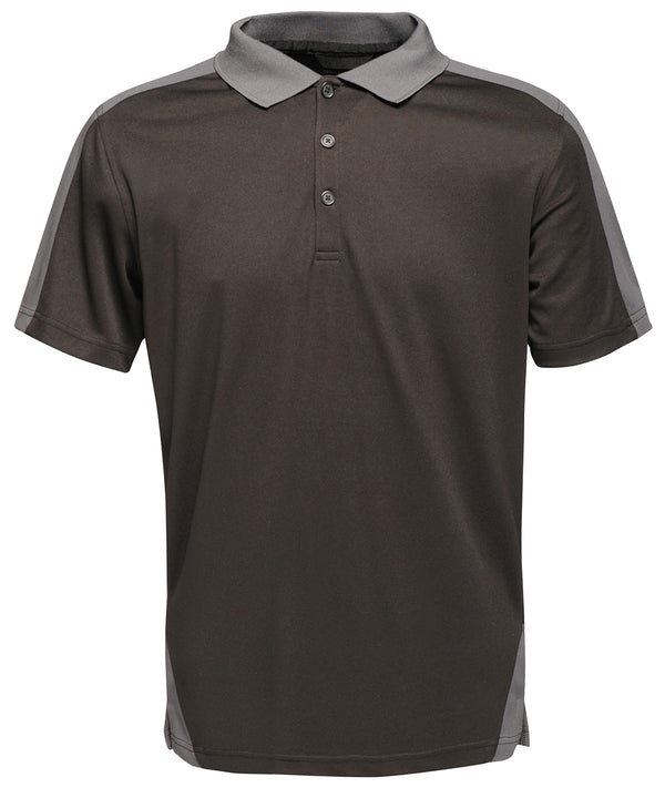 Regatta Contrast Wicking Polo - Black/Seal