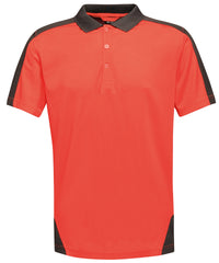 Regatta Contrast Wicking Polo - Classic Red/Black