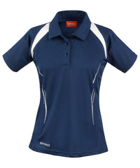 Women's Spiro Team Spirit Polo - Navy/White