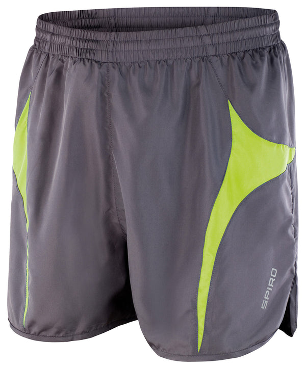 Spiro Micro-lite Running Shorts - Grey/Lime