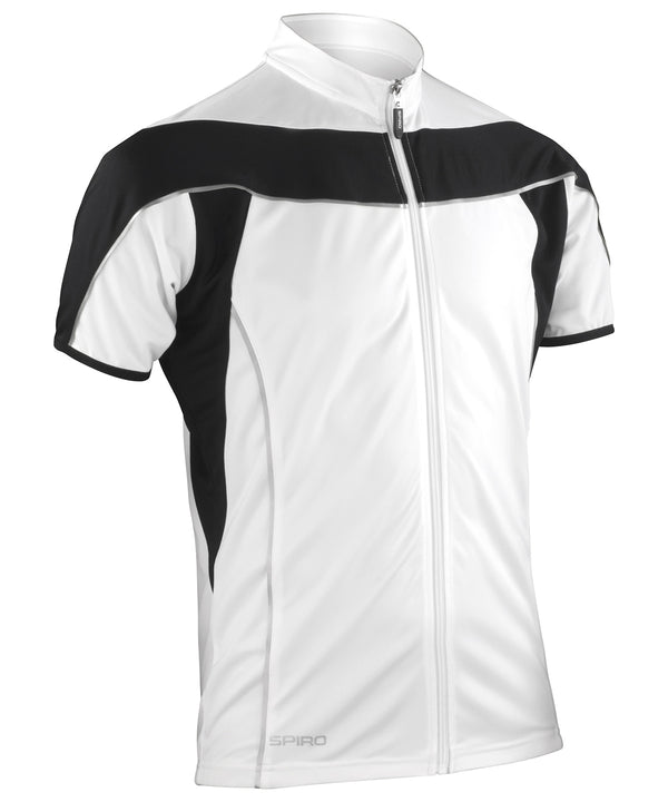 Spiro Bikewear Full-zip Top - White/Black