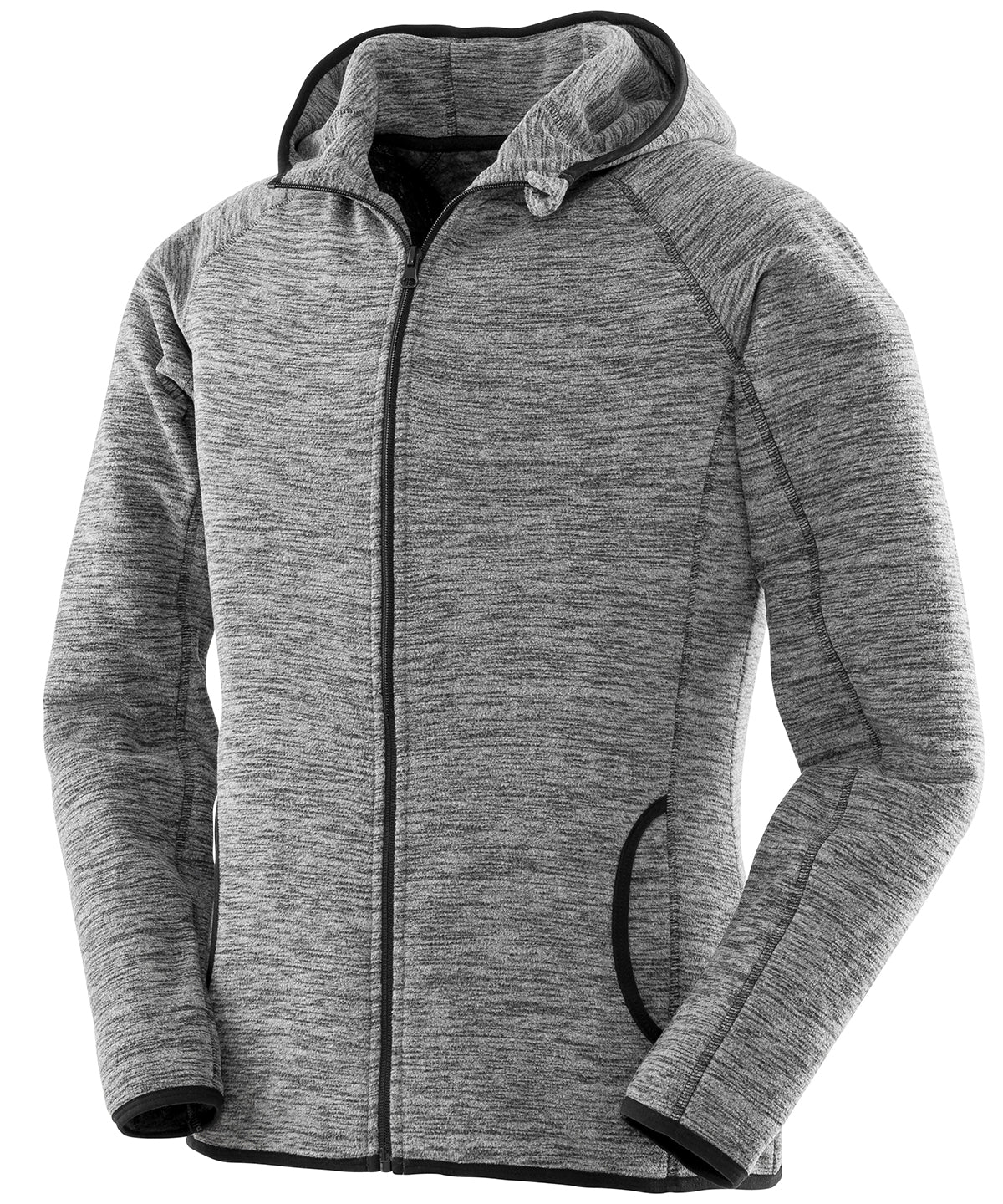 Spiro Women's Microfleece Hoodi - Grey/Black