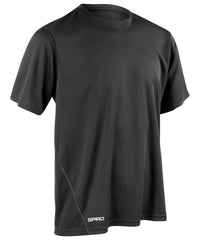 Spiro Quick-dry Short Sleeve T-shirt - Black