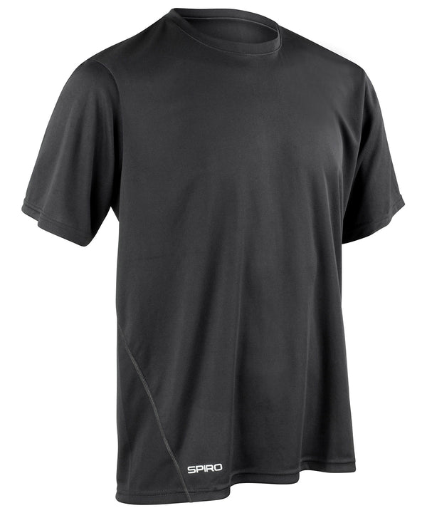Spiro Quick-dry Short Sleeve T-shirt - Black