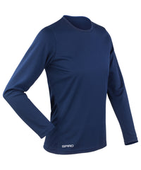 Women's Spiro Quick-dry Long Sleeve T-shirt - Navy