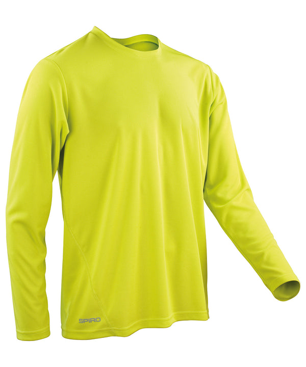 Spiro Quick-dry Long Sleeve T-shirt - Lime Green