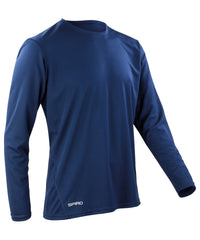 Spiro Quick-dry Long Sleeve T-shirt - Navy