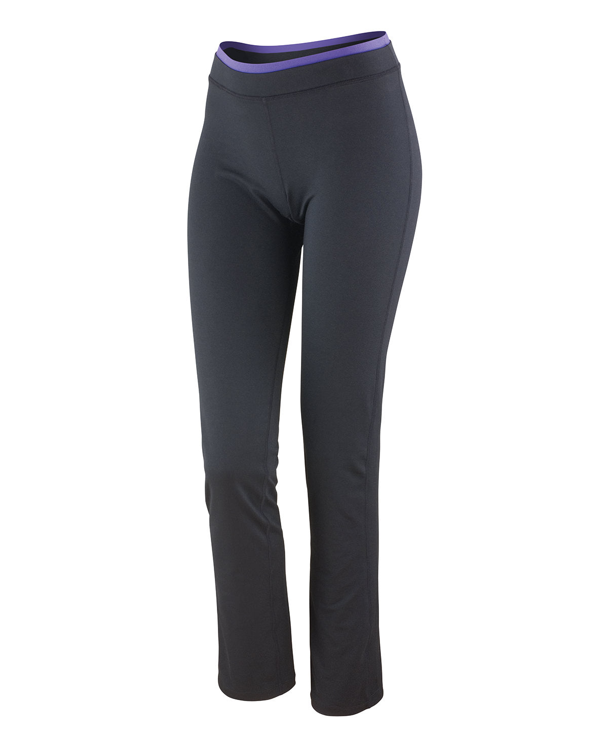 Spiro Women's Fitness Trousers - Black/Lavender