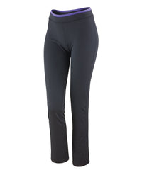 Spiro Women's Fitness Trousers - Black/Lavender