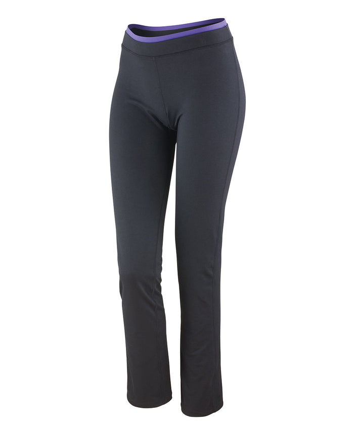 Spiro Women's Fitness Trousers - Black/Lavender