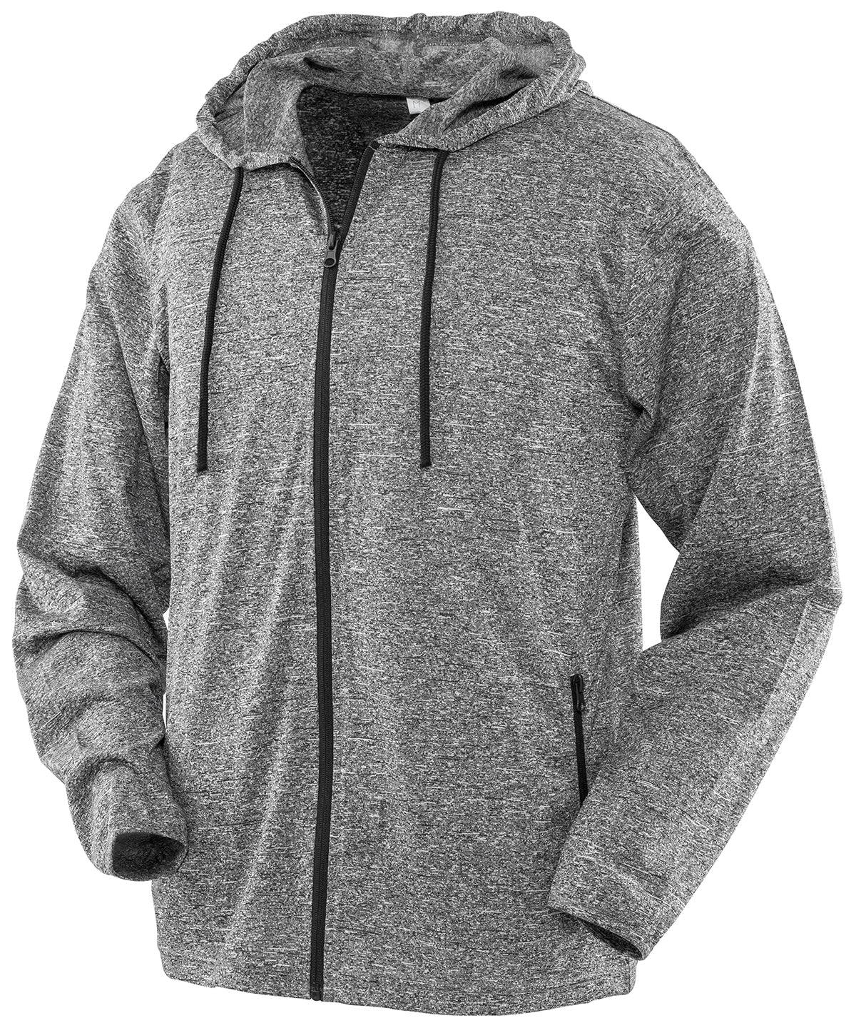 Spiro Hooded Tee Jacket - Marl Grey