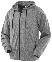 Spiro Hooded Tee Jacket - Marl Grey