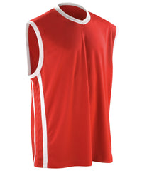 Spiro Basketball Quick-dry Top - Red/White