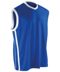Spiro Basketball Quick-dry Top - Royal/White