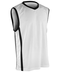 Spiro Basketball Quick-dry Top - White/Black
