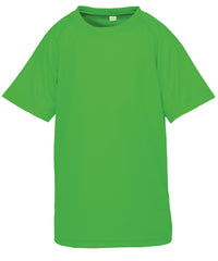 Spiro Junior Performance Aircool Tee - Flo Green
