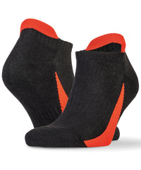 Spiro 3-pack Sports Sneaker Socks - Black/Red