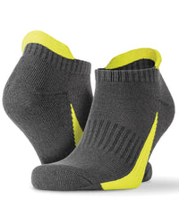 Spiro 3-pack Sports Sneaker Socks - Grey/Lime