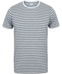 SF Unisex Striped T - Heather Grey/White