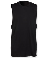 SF High Neck Slash Armhole Vest - Black
