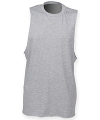 SF High Neck Slash Armhole Vest - Heather Grey