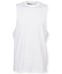 SF High Neck Slash Armhole Vest - White