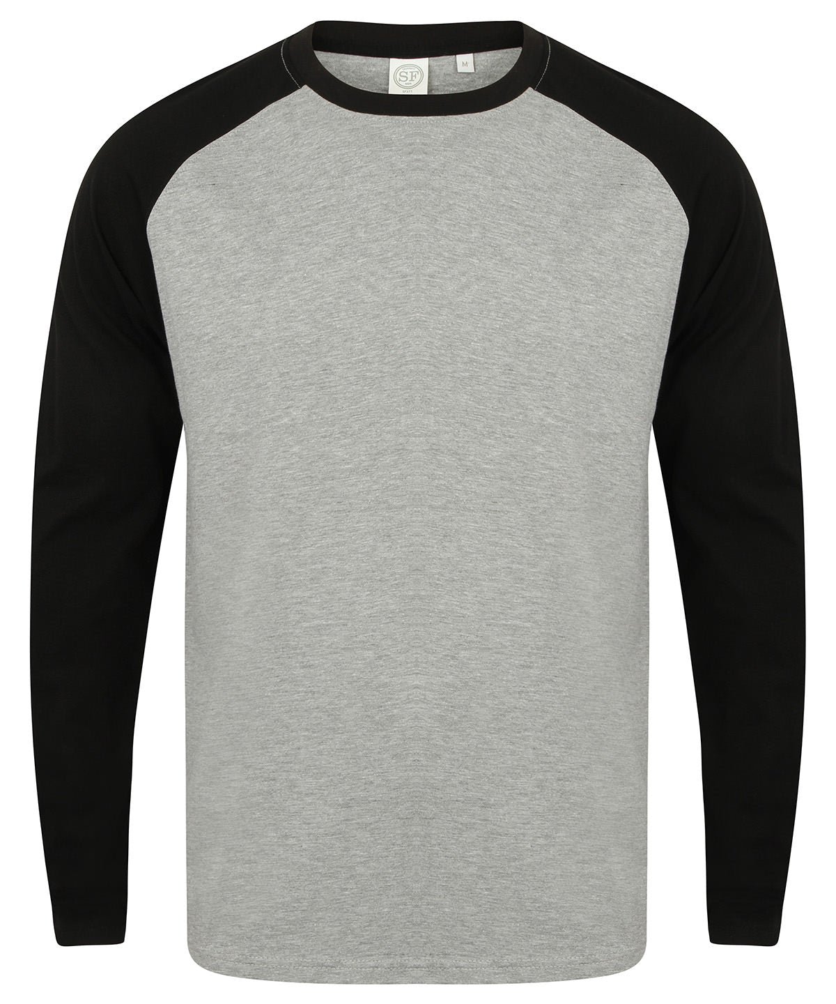 SF Long Sleeve Baseball T-shirt - Heather Grey/Black