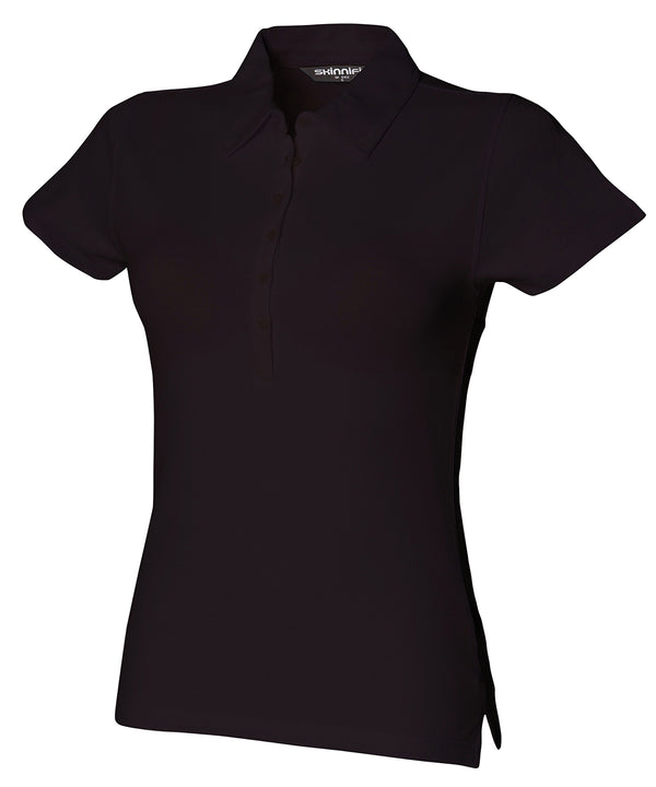 SF Women's Short Sleeve Stretch Polo - Black
