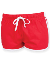SF Women's Retro Shorts - Red/White