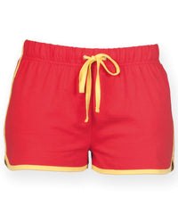 SF Women's Retro Shorts - Red/Yellow