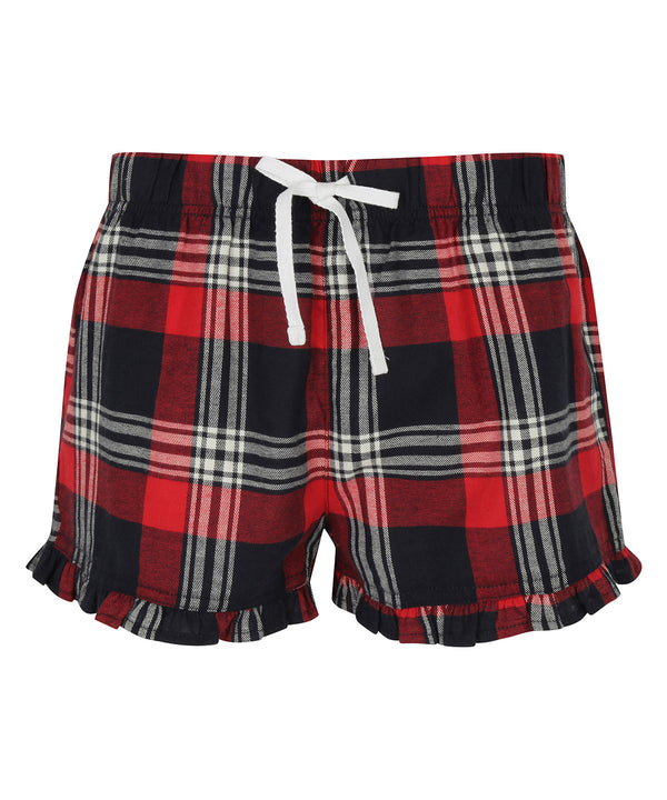 SF Women's Tartan Frill Shorts - Red/Navy Check