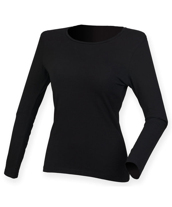 Women's Feel Good Long Sleeved Stretch T-shirt - Black