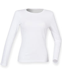 Women's Feel Good Long Sleeved Stretch T-shirt - White