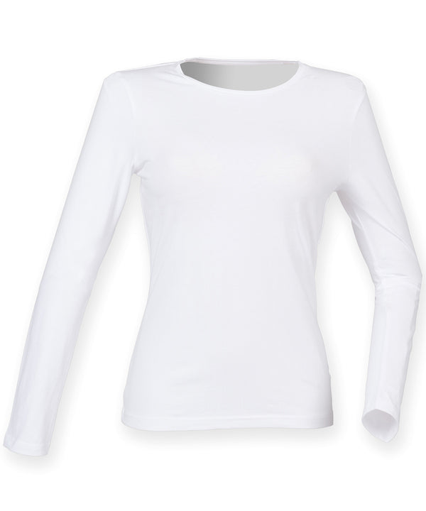 Women's Feel Good Long Sleeved Stretch T-shirt - White