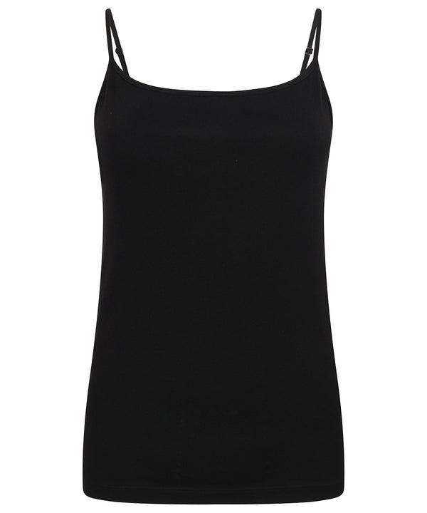 Women's Feel-good Stretch Spaghetti Vest - Black