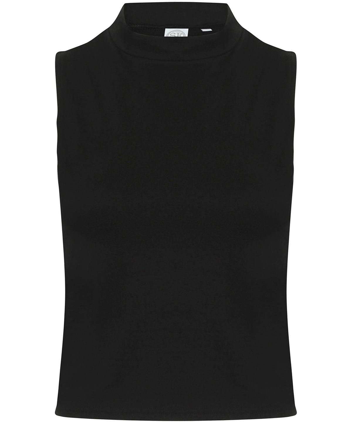 SF Women's High Neck Crop Vest - Black