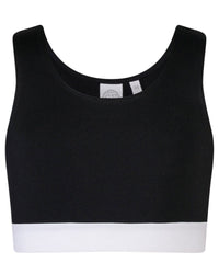 Kids Fashion Crop Top - Black/White