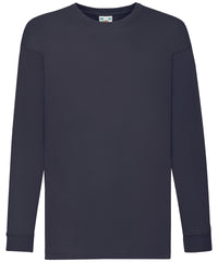 Fruit of the Loom Kids Long Sleeve Valueweight T - Deep Navy