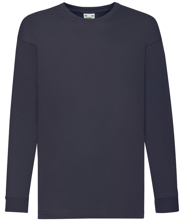 Fruit of the Loom Kids Long Sleeve Valueweight T - Deep Navy