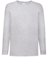 Fruit of the Loom Kids Long Sleeve Valueweight T - Heather Grey