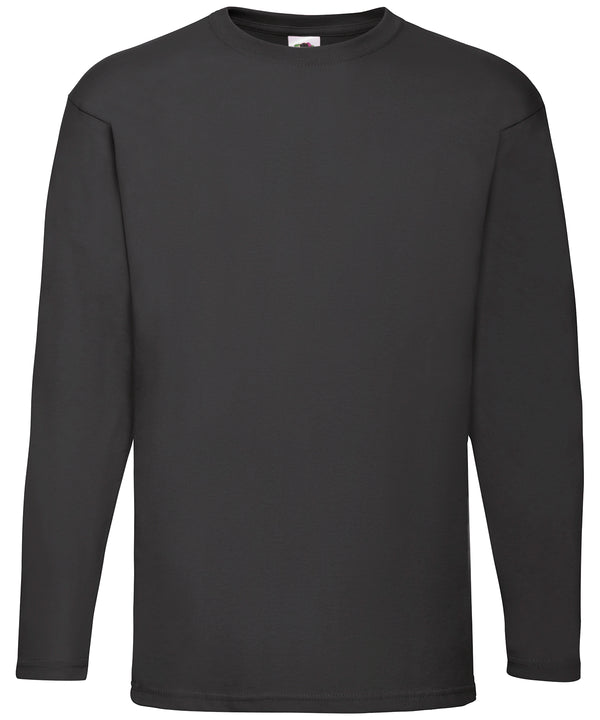 Fruit of the Loom Valueweight Long Sleeve T - Black*