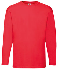 Fruit of the Loom Valueweight Long Sleeve T - Red