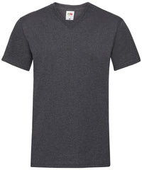 Fruit of the Loom Valueweight V-neck T - Dark Heather Grey
