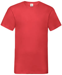 Fruit of the Loom Valueweight V-neck T - Red